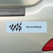vliegende vliegduiven bumpersticker (Op auto)