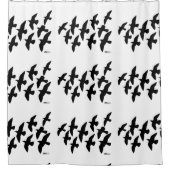 vliegende vliegduiven douchegordijn (Voorkant)