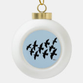 vliegende vliegduiven keramische bal ornament (Voorkant)