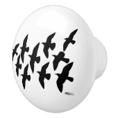 vliegende vliegduiven keramische knop (Rechts)