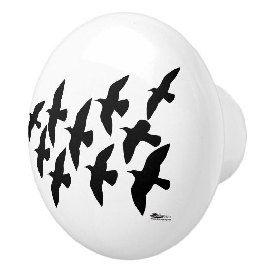 vliegende vliegduiven keramische knop (Rechts)