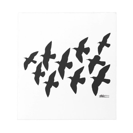 vliegende vliegduiven notitieblok (Voorkant)