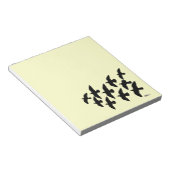 vliegende vliegduiven notitieblok (Schuin)