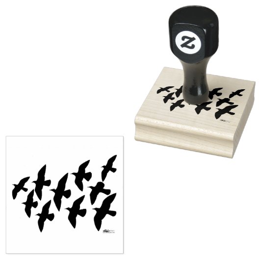 vliegende vliegduiven rubberstempel (Gestempeld)