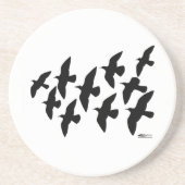 vliegende vliegduiven zandsteen onderzetter (Voorkant)