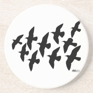 vliegende vliegduiven zandsteen onderzetter