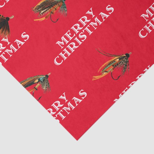 Vliegende vliegen Vliegen Vast kerstcadeautje Tissuepapier (Detail)