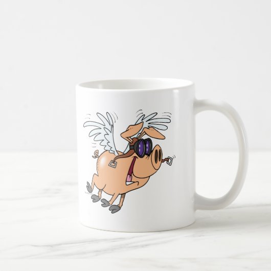 vliegende vliegende vliegende vliegende cartoon mok (Rechts)