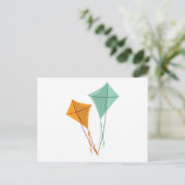 Vliegende vliegers briefkaart (Staand voorkant)