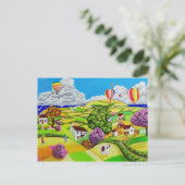 Vliegende vliegers briefkaart (Staand voorkant)