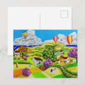 Vliegende vliegers briefkaart (Voorkant / Achterkant)