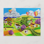 Vliegende vliegers briefkaart (Voorkant)