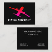 vliegende Vliegtuig-vlieger Visitekaartje (Voorkant / Achterkant)