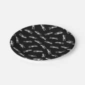  vliegende vliegtuigen Antiek kunstpatroon Papieren Bordje (Gekanteld)