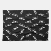  vliegende vliegtuigen Antiek kunstpatroon Theedoek (Horizontaal)