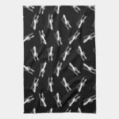 vliegende vliegtuigen Antiek kunstpatroon Theedoek (Verticaal)