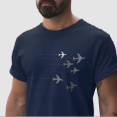 Vliegende vliegtuigen Grafisch blauw T-shirt