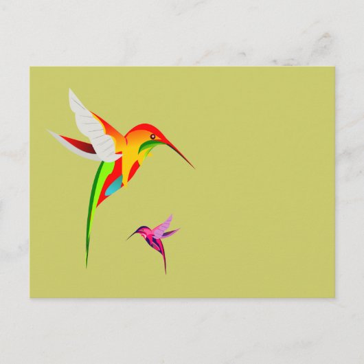 Vliegende vliegvogels briefkaart (Voorkant)