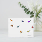 Vliegende vlinder briefkaart (Staand voorkant)