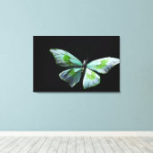Vliegende vlinder canvas afdruk (Insitu (Houten vloer))