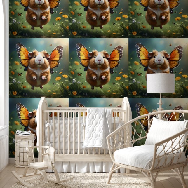 Vliegende vlinder cavia, behang (Kinderen)