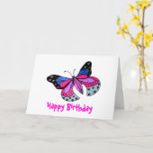 vliegende vlinder kaart (Gele Bloem)