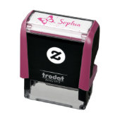 Vliegende Vlinder, Persoonlijke meisjesnaam Zelfinktende Stempel (Product)
