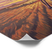 Vliegende Vlinder Skelet Print Poster Wall Art (Hoek)