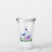 Vliegende vlinders Acryl Tumbler Acryl Drinkbeker (Achterkant)