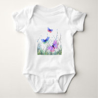 Vliegende vlinders Baby Bodysuit