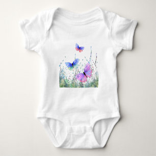 Vliegende vlinders Baby Bodysuit