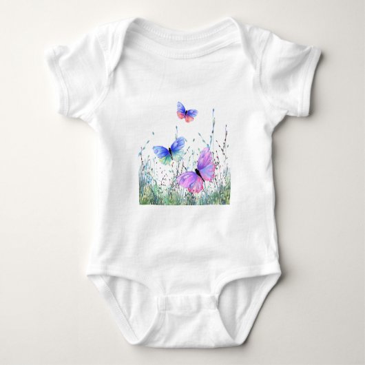 Vliegende vlinders Baby Bodysuit (Voorkant)