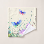Vliegende Vlinders Badhanddoek Set Bad Handdoek (Wasdoekje)