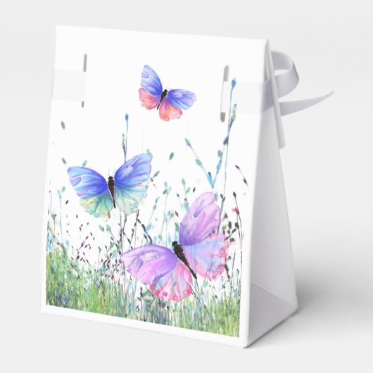 Vliegende vlinders geschenkdoos bedankdoosjes (Achterkant)
