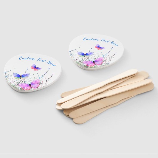 Vliegende Vlinders Hand Ventilator met Aangepaste  Handwaaier (Niet-gemonteerd)