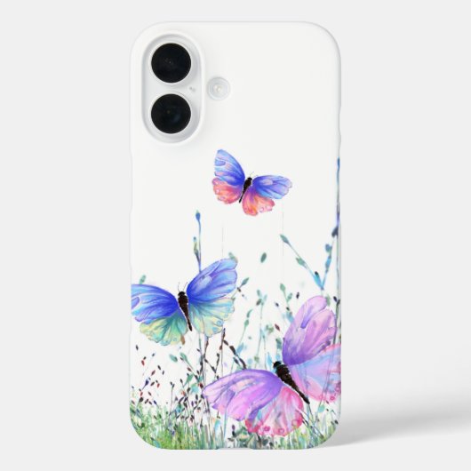 Vliegende vlinders iPhone Case (Achterkant)
