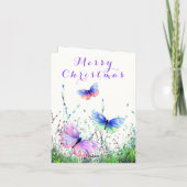 Vliegende Vlinders Kerstkaart Kaart (Achterkant)