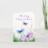 Vliegende Vlinders Kerstkaart Kaart (Voorkant)