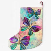Vliegende vlinders Kerstmis kous Kleine Kerstsok (Achterkant)