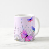 Vliegende Vlinders Koffie Mok (Voorkant rechts)
