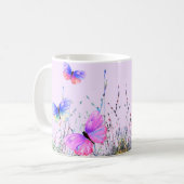 Vliegende Vlinders Koffie Mok (Voorkant links)