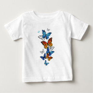 Vliegende Vlinders Morpho en Monarch