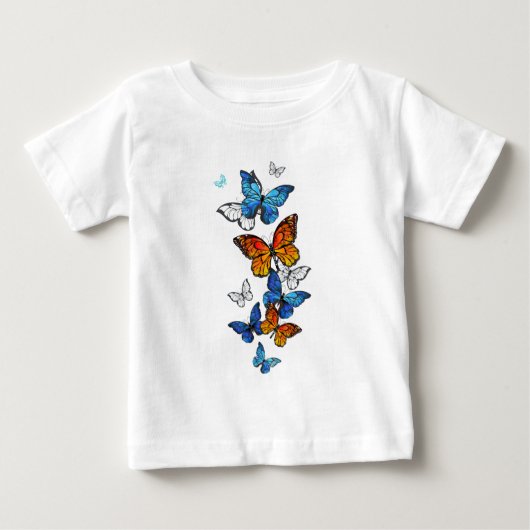 Vliegende Vlinders Morpho en Monarch (Voorkant)