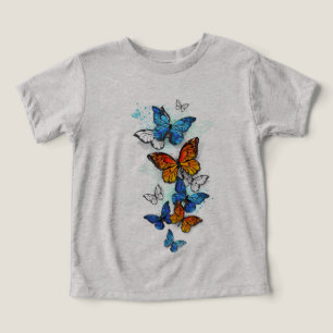 Vliegende Vlinders Morpho en Monarch