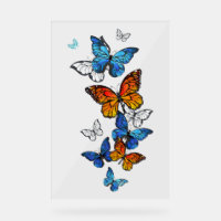 Vliegende Vlinders Morpho en Monarch