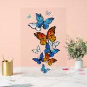 Vliegende Vlinders Morpho en Monarch Acryl Bord (Huwelijk)