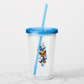 Vliegende Vlinders Morpho en Monarch Acryl Drinkbeker (Achterkant)