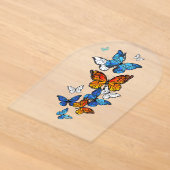 Vliegende Vlinders Morpho en Monarch Acryl Uitnodigingen (Laagn)