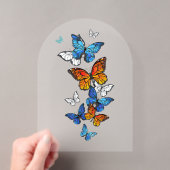 Vliegende Vlinders Morpho en Monarch Acryl Uitnodigingen (Insitu (Draagbaar))
