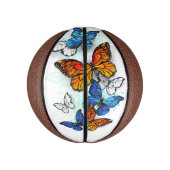 Vliegende Vlinders Morpho en Monarch Basketbal (Verticaal)